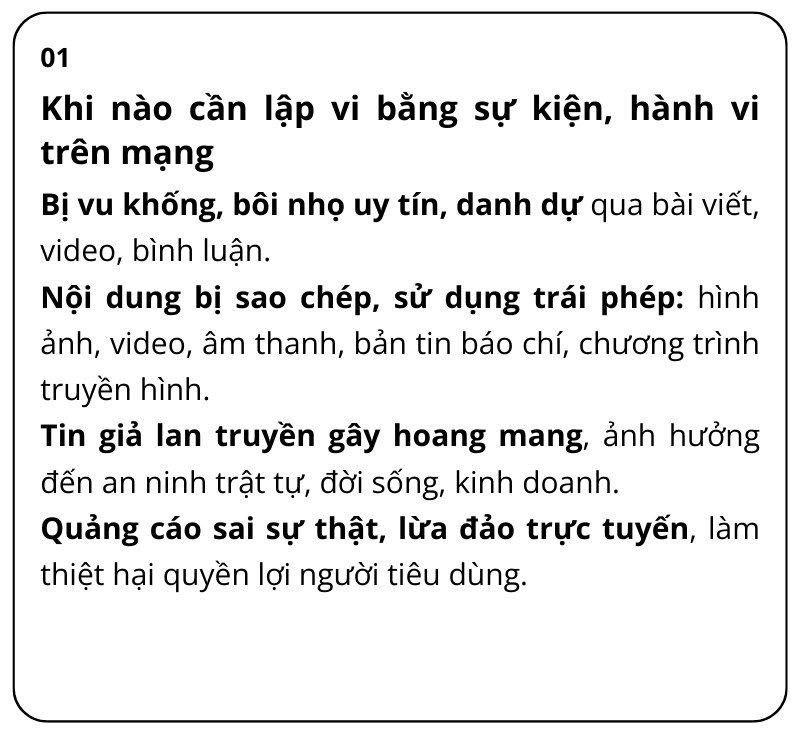 Lập vi bằng sự kiện, hành vi trên mạng - Thừa phát lại Mekong