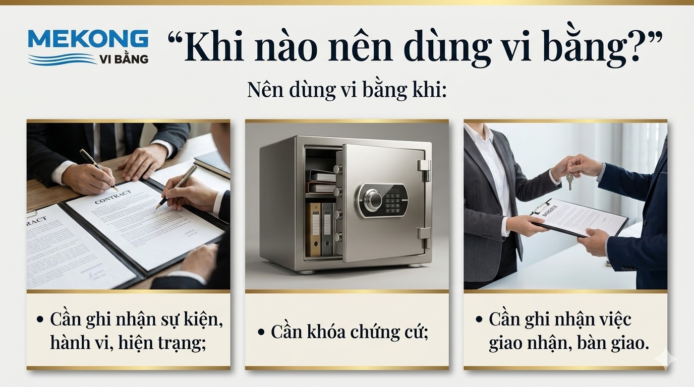 Khi nào nên dùng vi bằng