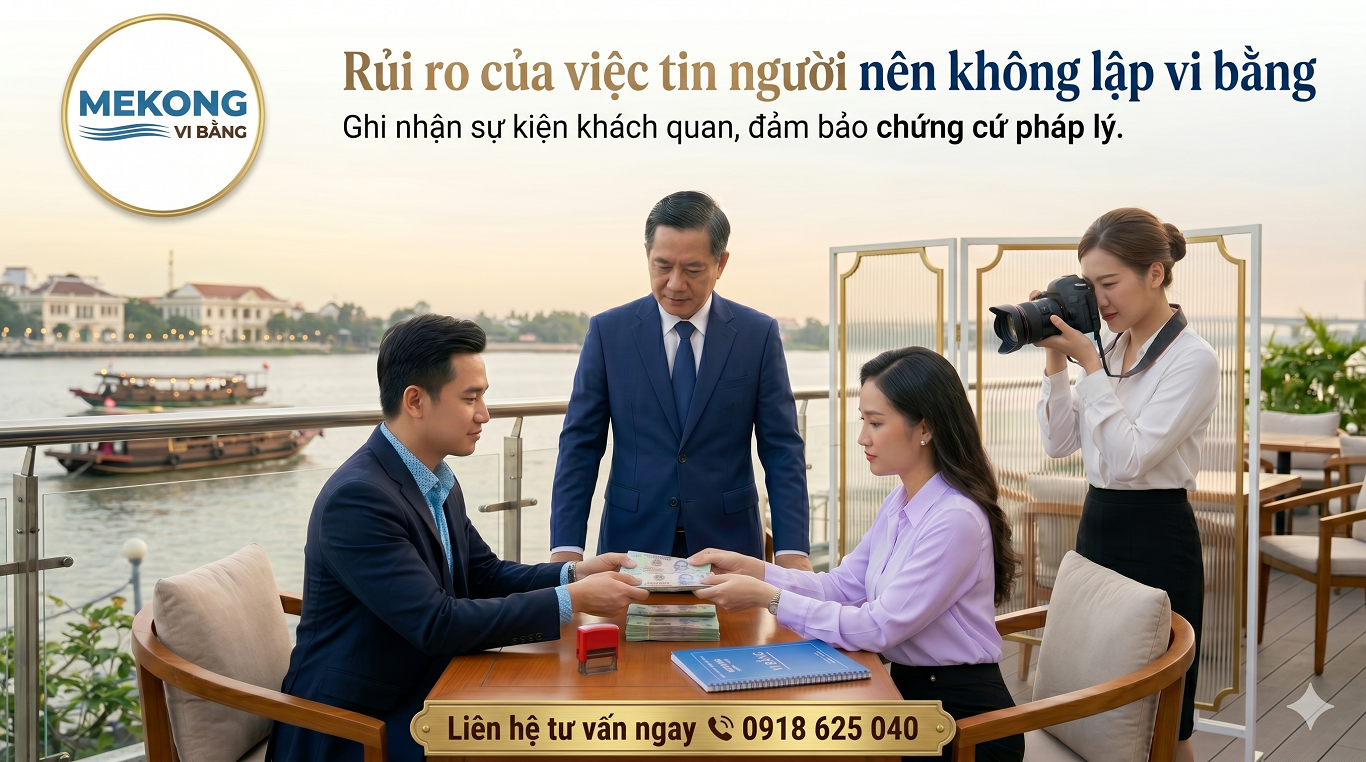 Rủi ro của việc tin người nên không lập vi bằng