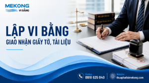 Lập vi bằng giao nhận giấy tờ, tài liệu